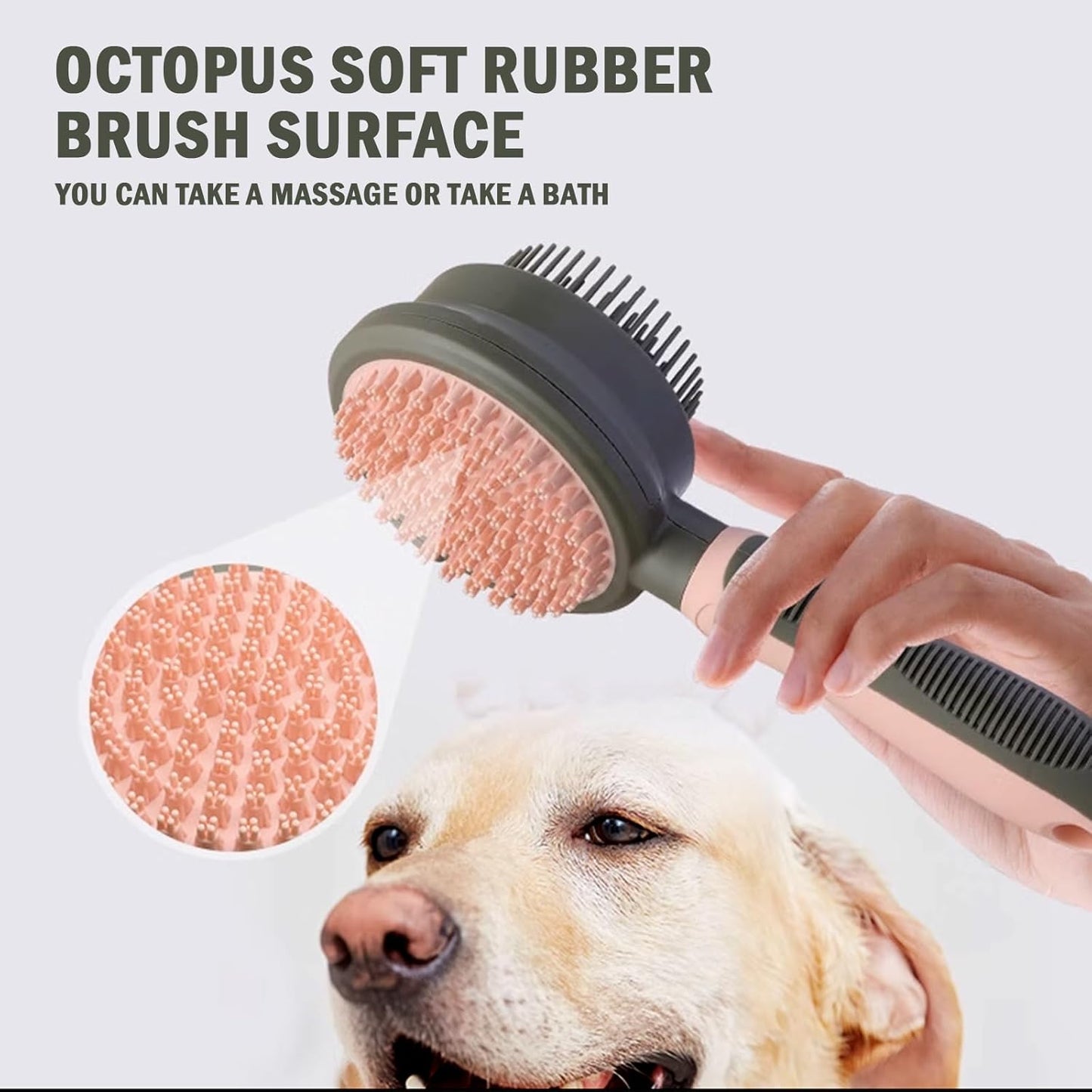 2 In 1 Double Side Cat Brushes For Indoor Cats Shedding Cat Grooming Supplies Cat Comb With Release Button Pet Supplies Flea Comb Slicker Brush For Dogs Hair Removal Massage - FURRY WHOOF