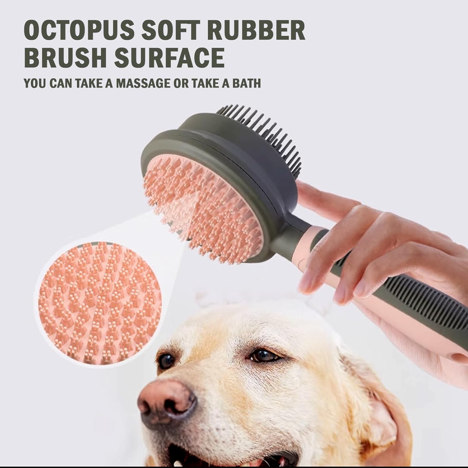 2 In 1 Double Side Cat Brushes For Indoor Cats Shedding Cat Grooming Supplies Cat Comb With Release Button Pet Supplies Flea Comb Slicker Brush For Dogs Hair Removal Massage - FURRY WHOOF