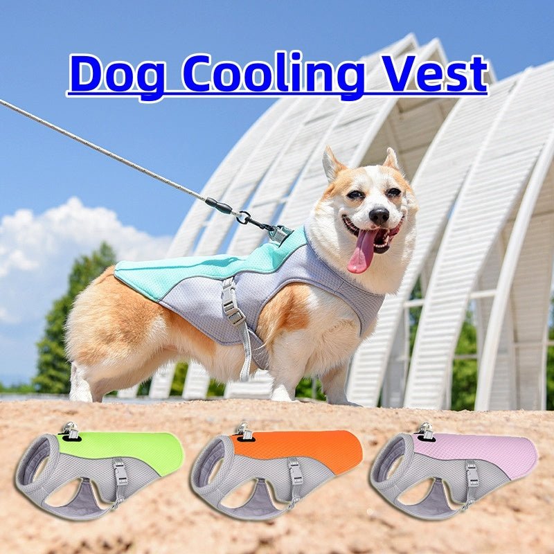 Summer Pet Dog Cooling Vest Heat Resistant Cool Dogs Clothes Breathable Sun - proof Clothing For Small Large Dogs Outdoor Walking - FURRY WHOOF
