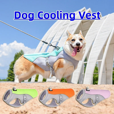 Summer Pet Dog Cooling Vest Heat Resistant Cool Dogs Clothes Breathable Sun - proof Clothing For Small Large Dogs Outdoor Walking - FURRY WHOOF