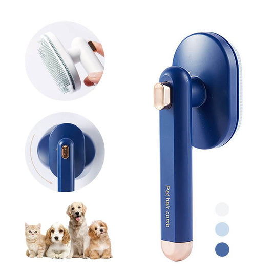 Pet Comb Cat Dog To Remove Floating Hair Pet Hair Brush Hair Removal Artifact Pet Grooming Brush Supplies Self Cleaning Comb Pet Products - FURRY WHOOF