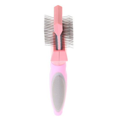 Double Sided Pet Brush Dog Hair Fur Bristle Grooming Shedding Cleaning Massage Comb Styling Tool - FURRY WHOOF