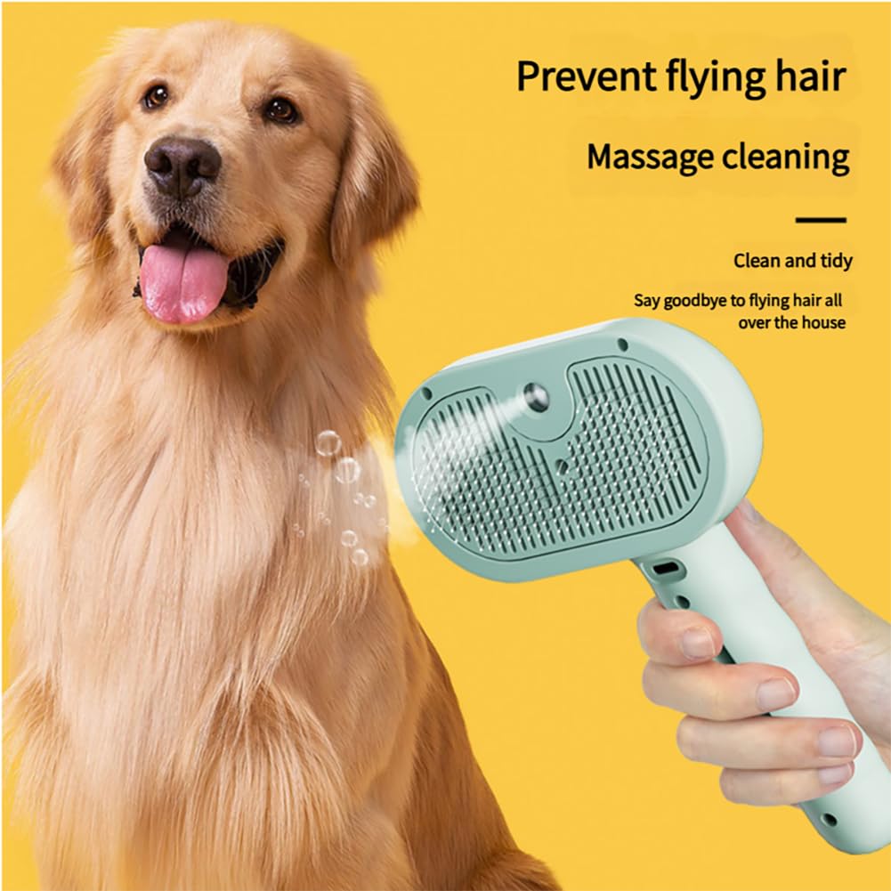 2025 New Chevaroo Horse Steam Brush, Chevaroo 3 - in - 1 Self - Cleaning Steam Pet Brush For Shedding, Pet Steam Brush, Silicone Bristle Head 360 Rotating Pet Steam Brush - FURRY WHOOF
