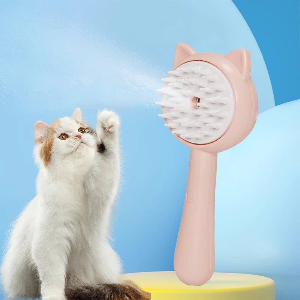 Slicker Brush for Dogs & Cats - Multifunctional Rechargeable Pet Grooming Brush with Mist - FURRY WHOOF