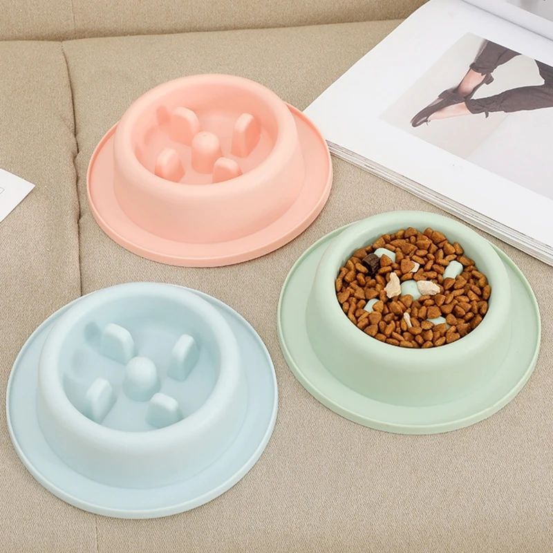 Pet Slow Eating Feeder Dog Feeding Food Bowls Anti - Chocking Dog Bowl Interactive Puppy Food Plate Dishes - FURRY WHOOF
