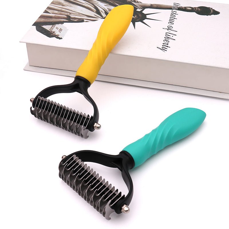 New Arrival Pet Hair Removal Comb Cat Dog Brush Pet Hair Grooming Tool Hair Shedding Combs Pet Fur Trimming Dematting Brushs - FURRY WHOOF
