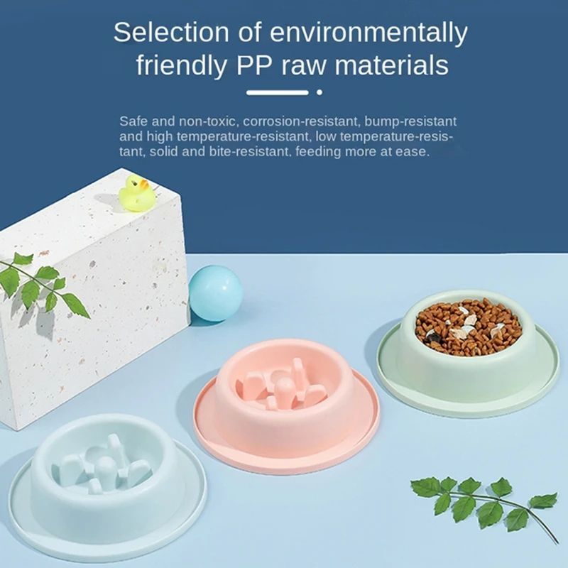 Pet Slow Eating Feeder Dog Feeding Food Bowls Anti - Chocking Dog Bowl Interactive Puppy Food Plate Dishes - FURRY WHOOF