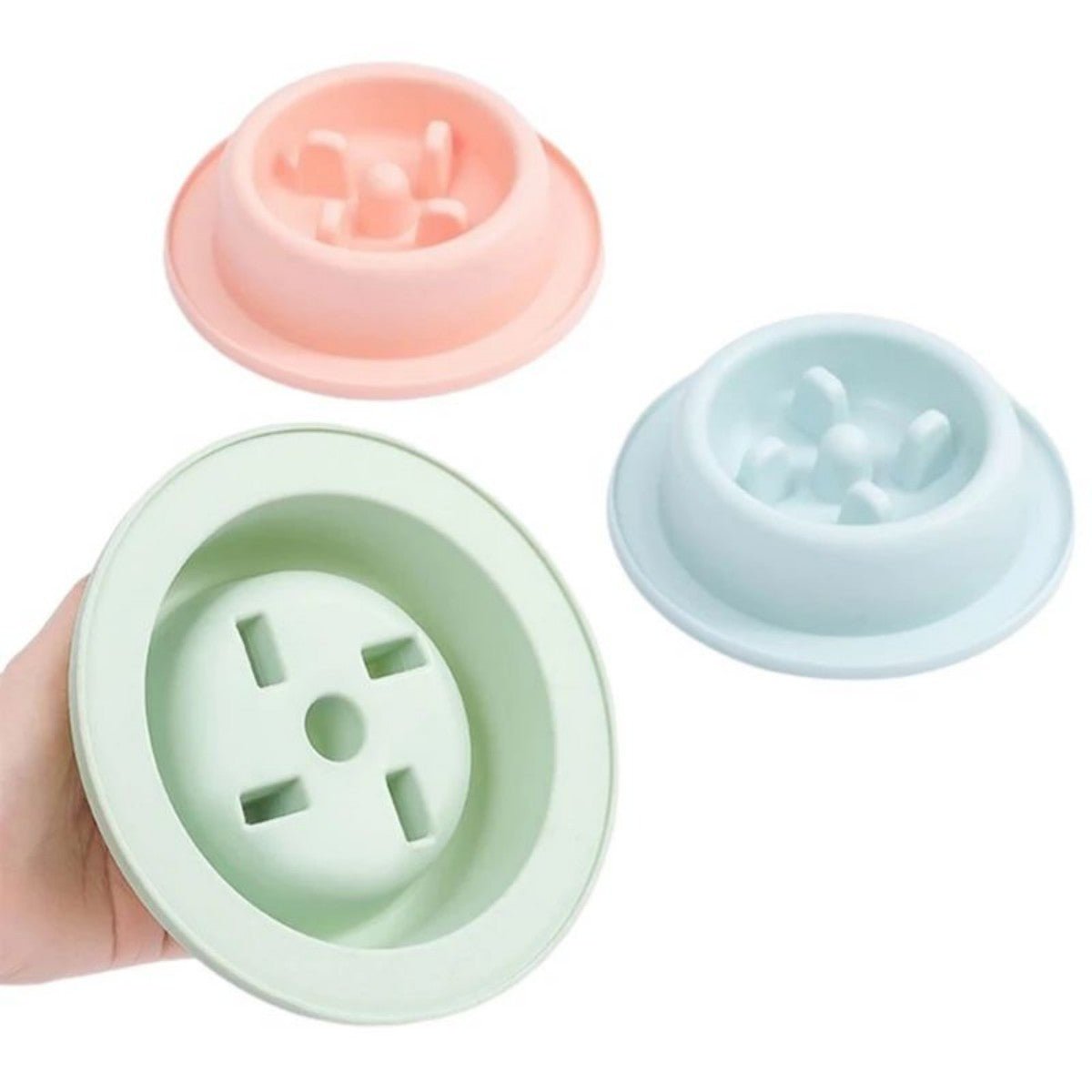 Pet Slow Eating Feeder Dog Feeding Food Bowls Anti - Chocking Dog Bowl Interactive Puppy Food Plate Dishes - FURRY WHOOF