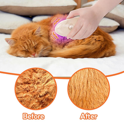 Cat Steam Brush Upgraded 4 In1 Steamy Cat Brush For Shedding Cat Brush Steamer For Massage Multifunctional Cat Hair Grooming Brush Pet Hair Removal Tool With Ringworm Detector For Cats Dogs - FURRY WHOOF