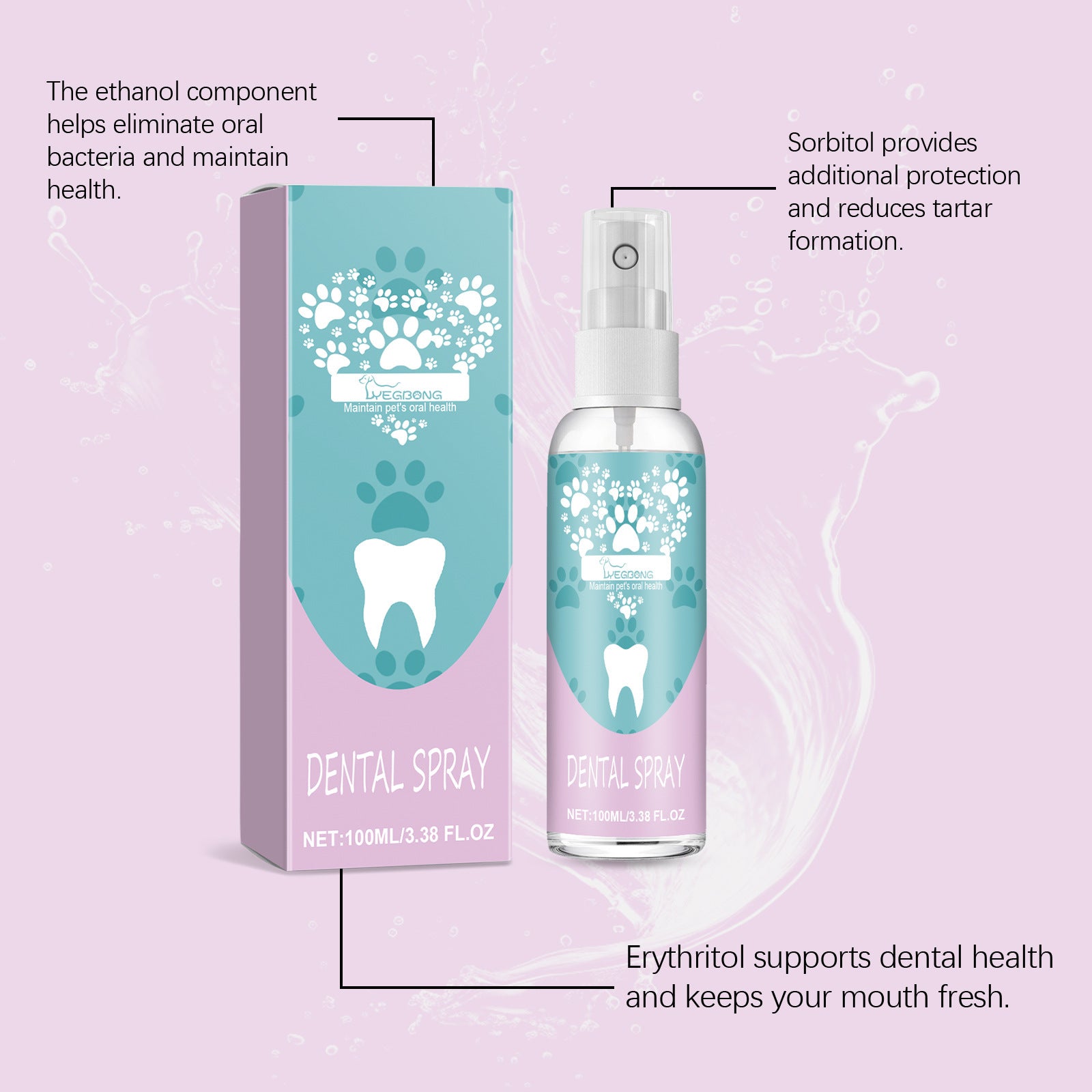 Pet Teeth Spray Care Clean Pet Mouth - FURRY WHOOF