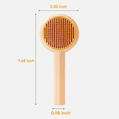 Cat Grooming Brushes Pet Hair Cleaner Brush Pet Massage Brushes For Cats Dogs With Self - Cleaning Button Pet Shedding Brush For Removing Tangles Loose Fur - FURRY WHOOF