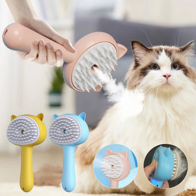 Slicker Brush for Dogs & Cats - Multifunctional Rechargeable Pet Grooming Brush with Mist - FURRY WHOOF