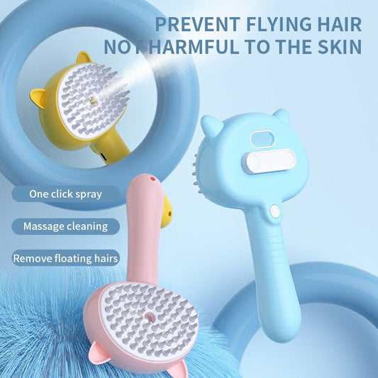 Slicker Brush for Dogs & Cats - Multifunctional Rechargeable Pet Grooming Brush with Mist - FURRY WHOOF