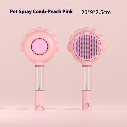 2 In 1 Self Cleaning Dog Brush Comb With Spray Pets Grooming Hair Remover Combs Brush Floating Hair Pet Grooming Brush Pet Products - FURRY WHOOF